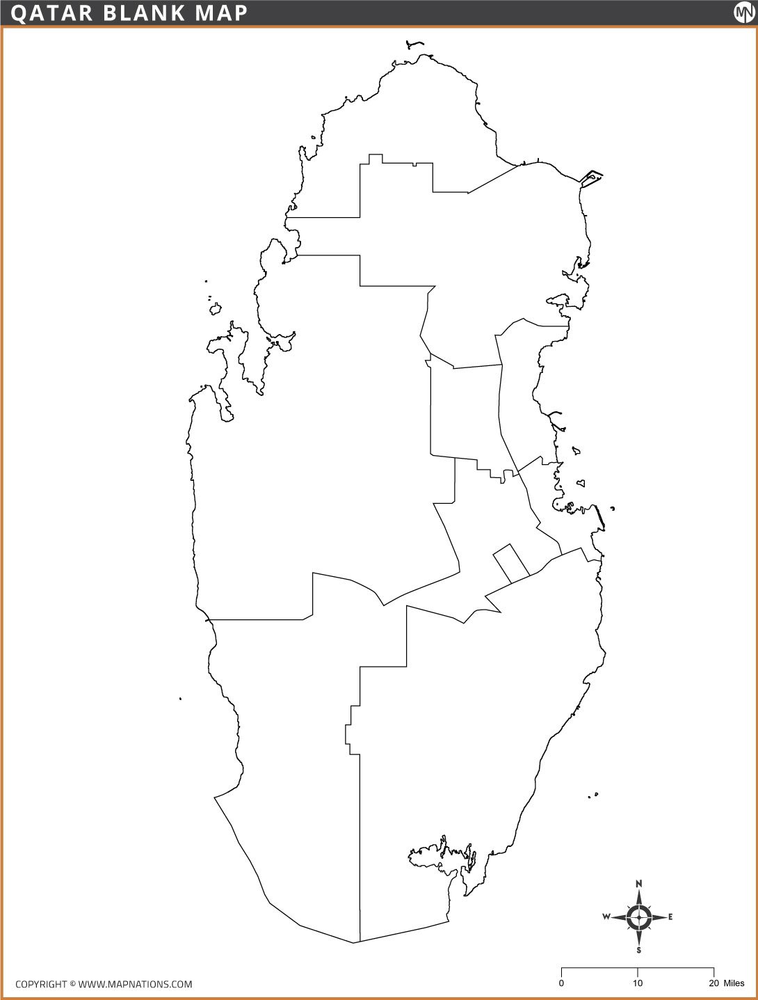 qatar-blank-map