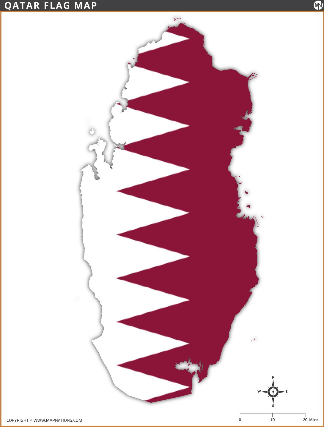 qatar-flag-map