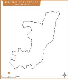 Republic of The Congo Outline Map