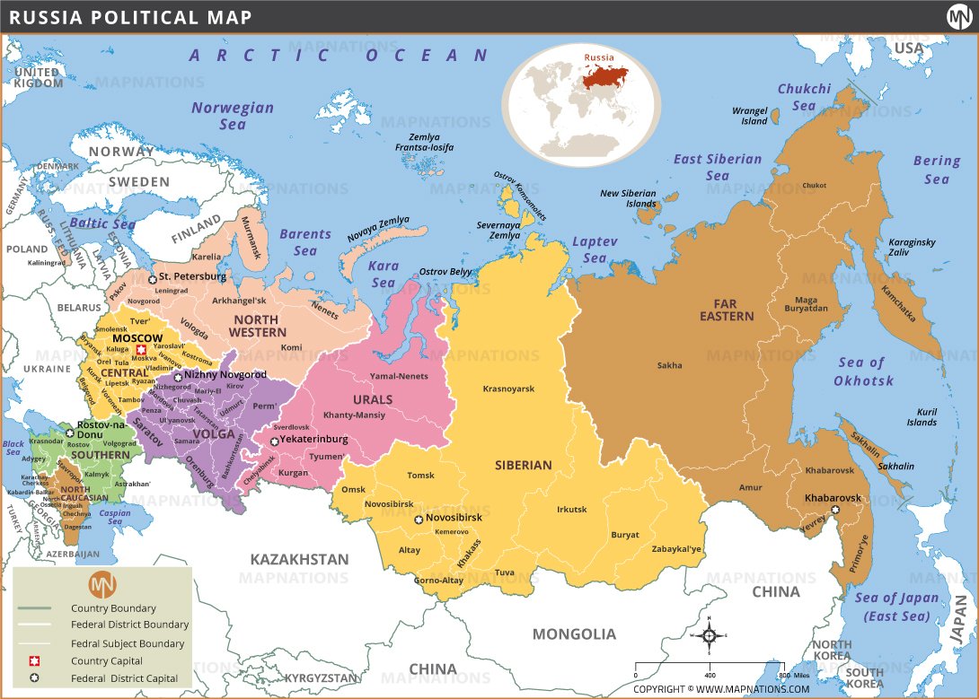 Russia Political Map