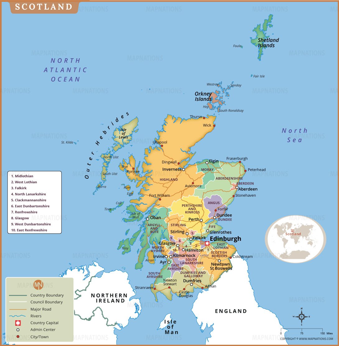 Map of Scotland
