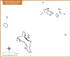 Seychelles Outline Map