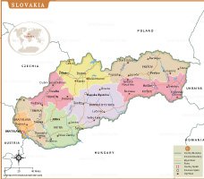 Map of slovakia