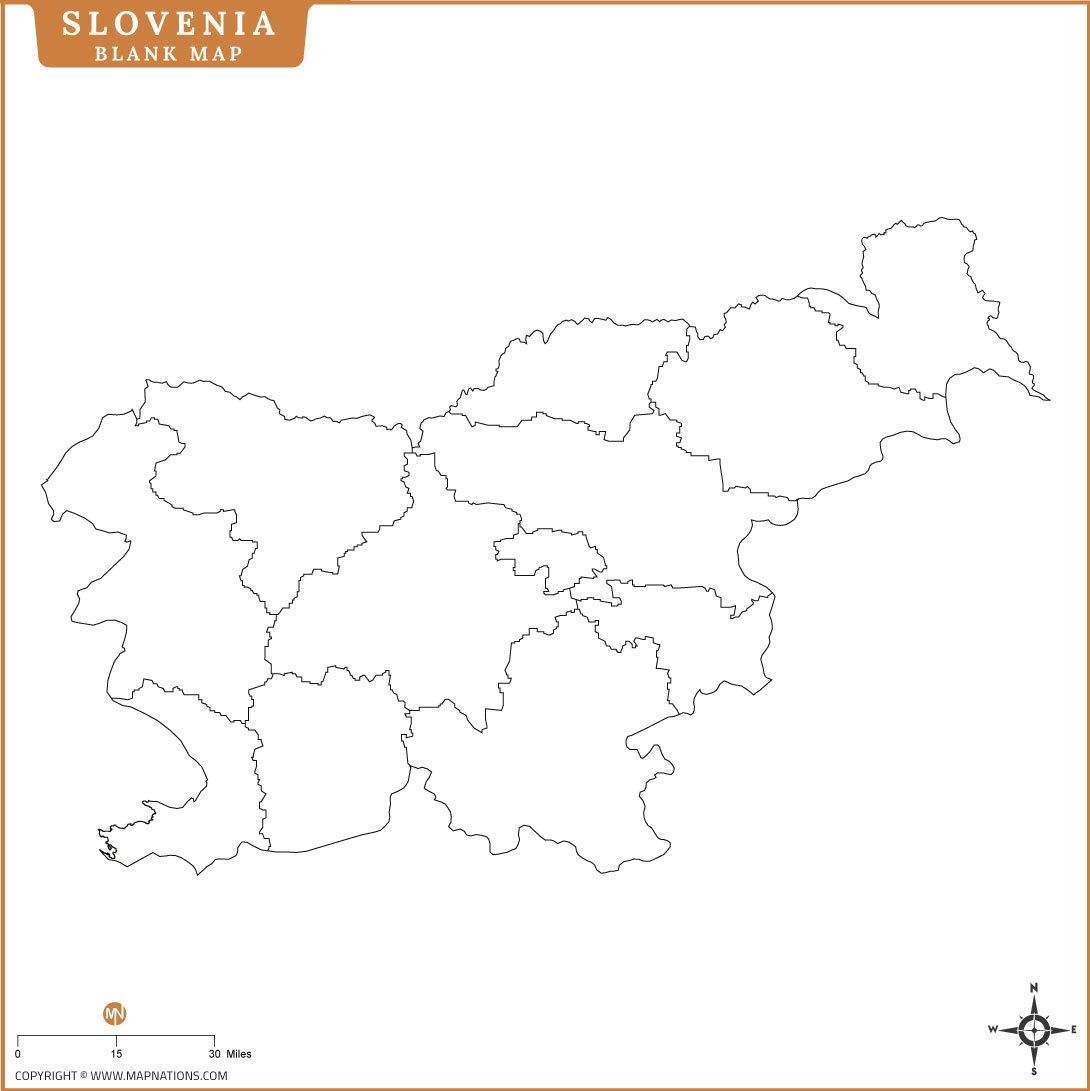 Blank Map of Slovenia