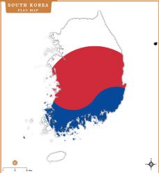south-korea-flag-map