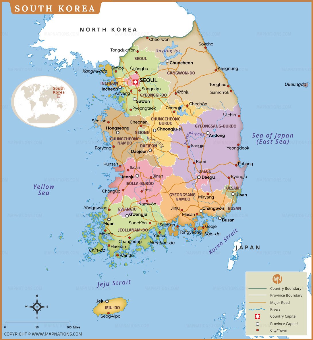 South Korea Map