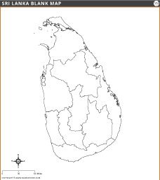 Sri Lanka Blank Map