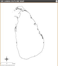 Sri Lanka Outline Map