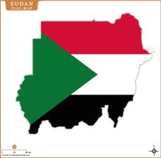 sudan-flag-map