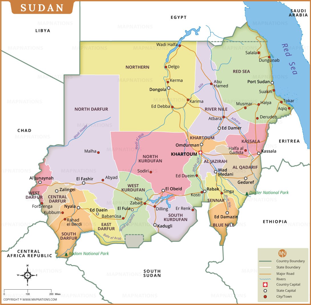 Map of Sudan