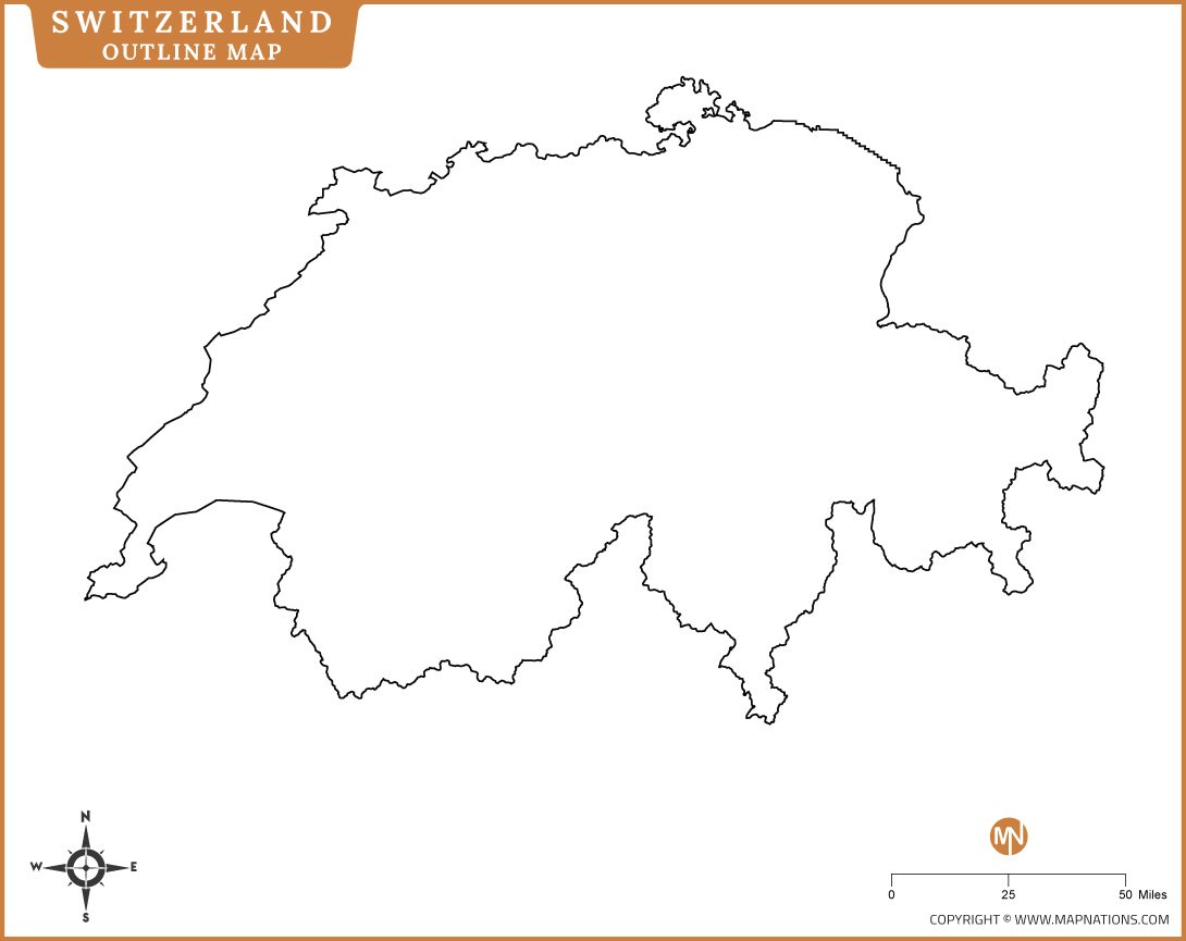 switzerland-outline-map