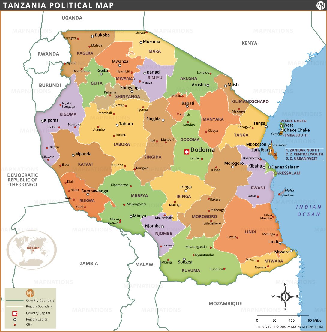 Map of Tanzania