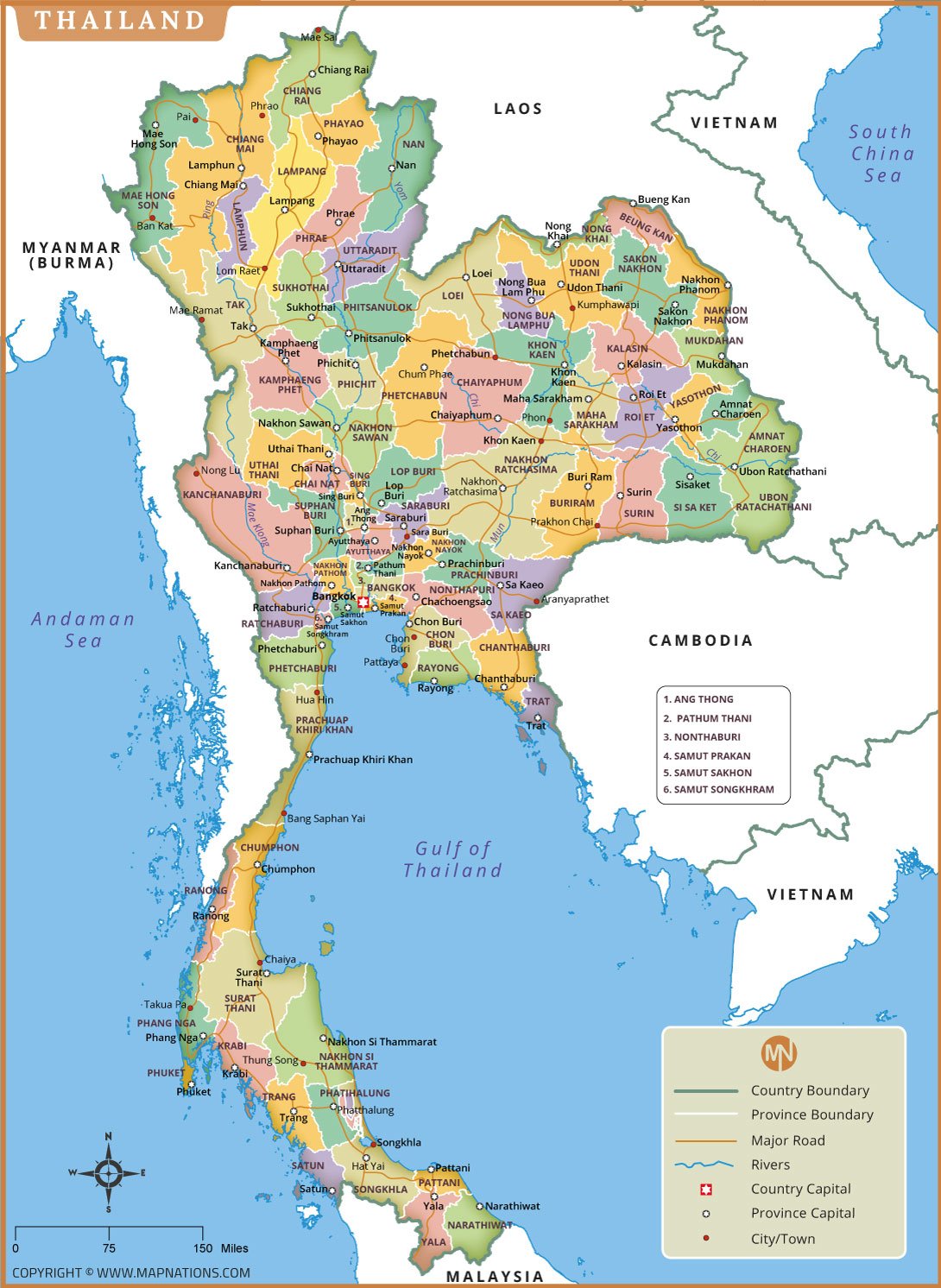 Thailand Map