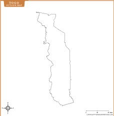 Togo Outline Map