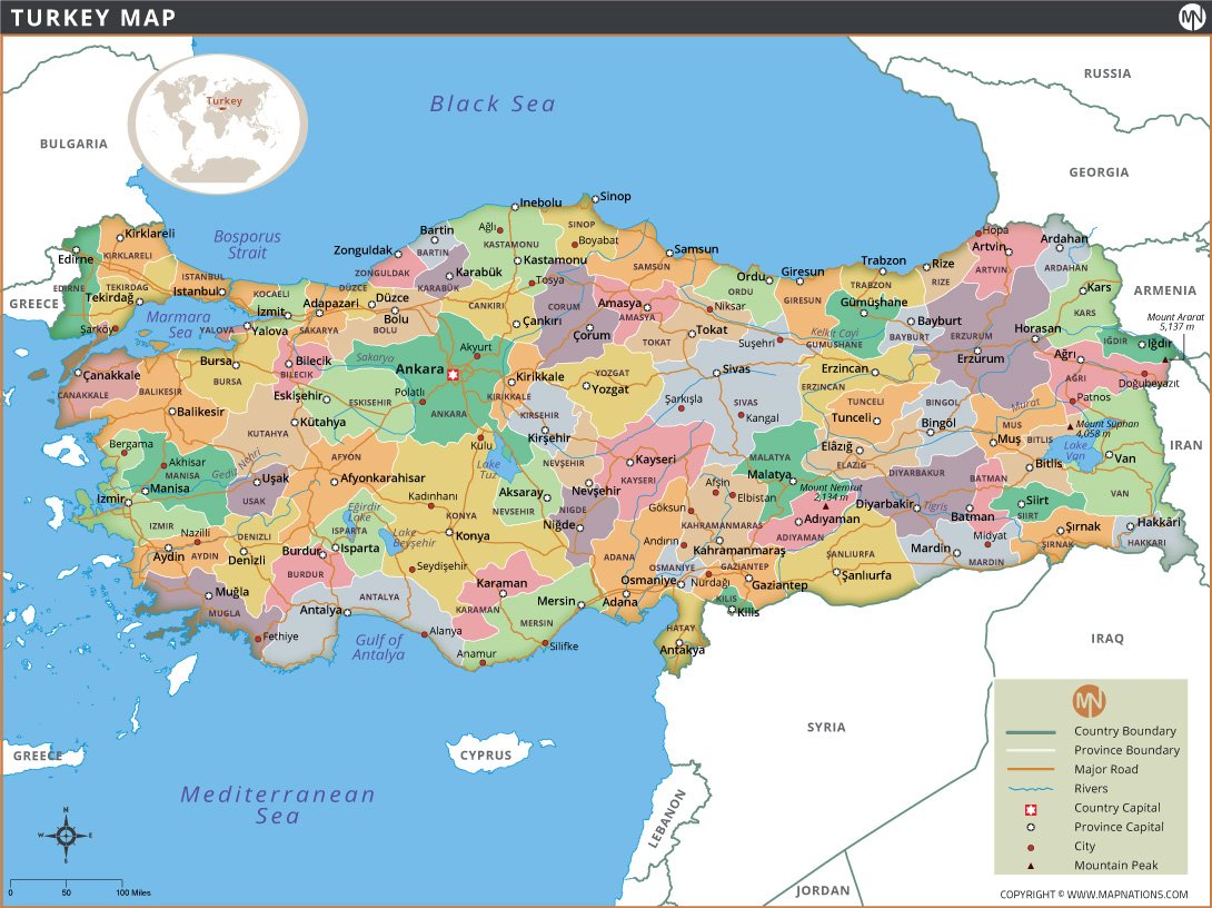 Map of Turkey