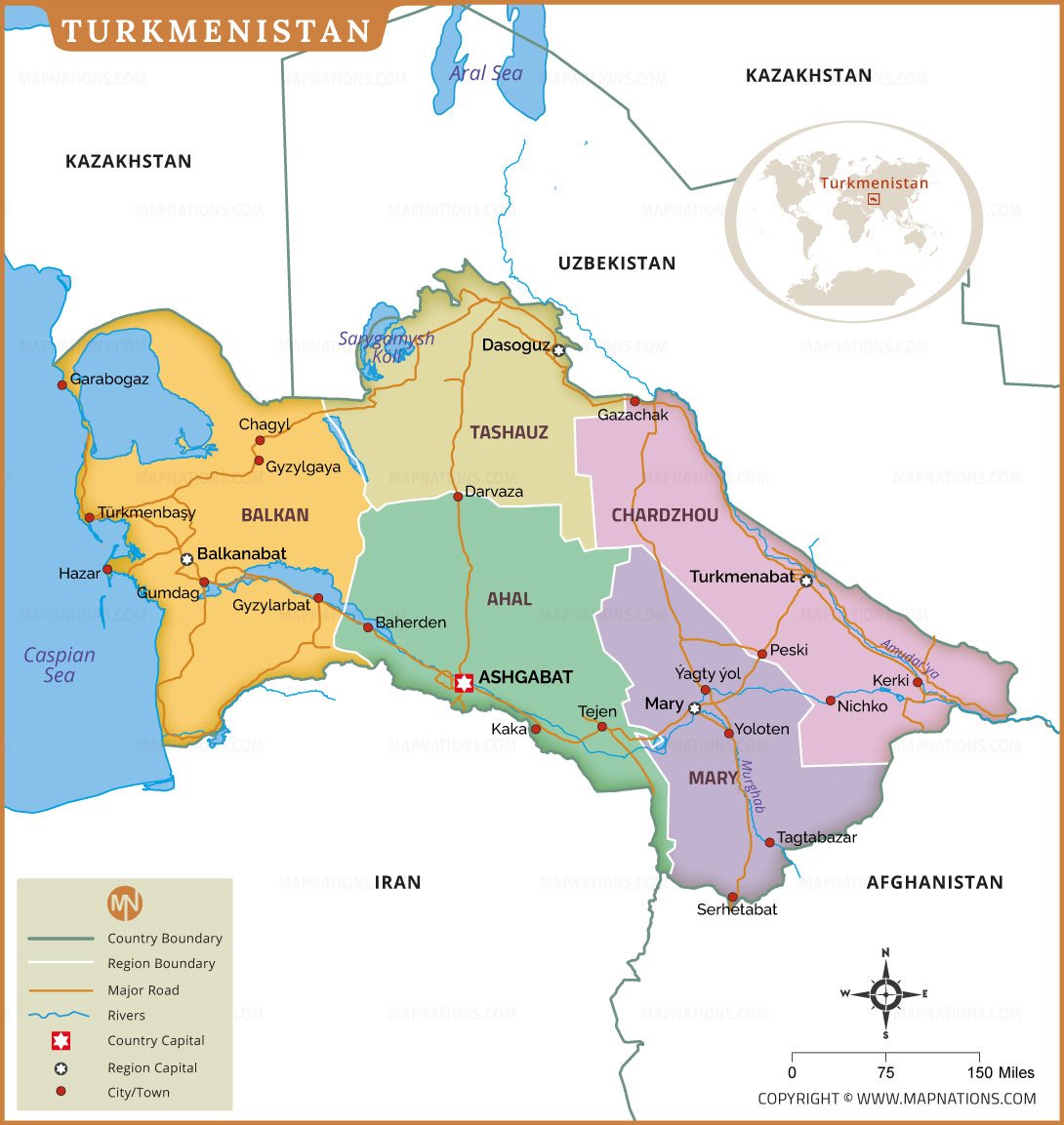 Turkmenistan Map