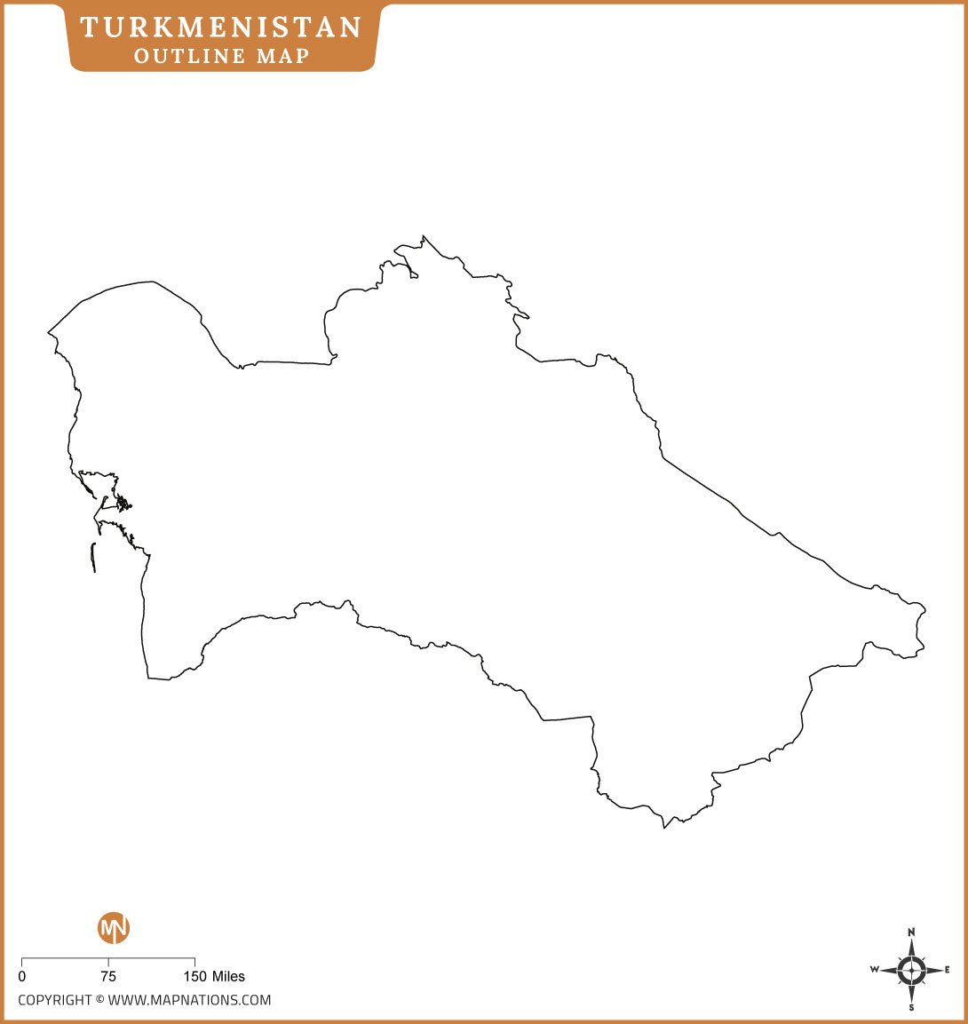 turkmenistan-outline-map