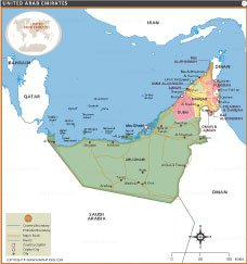 Map of UAE