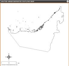 UAE Outline Map