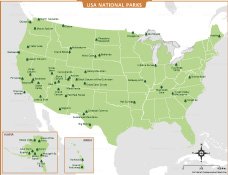 USA National Park Map thumb