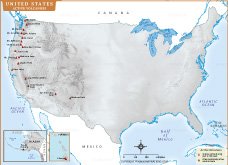 USA Volcano Map thumb