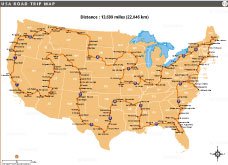 USA Road Trip Map