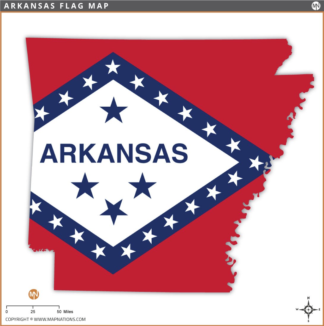 Arkansas Flag Map arkansas-flag-map