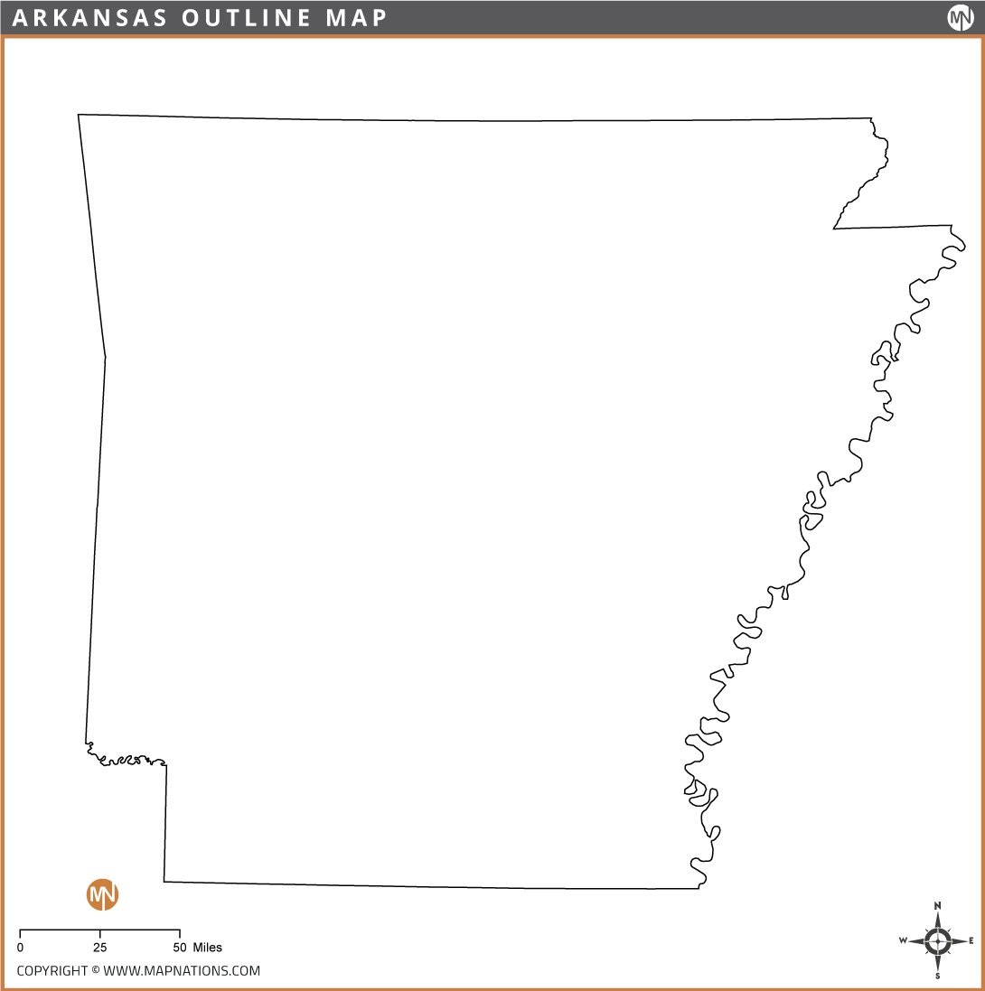 Arkansas Outline Map arkansas-outline-map