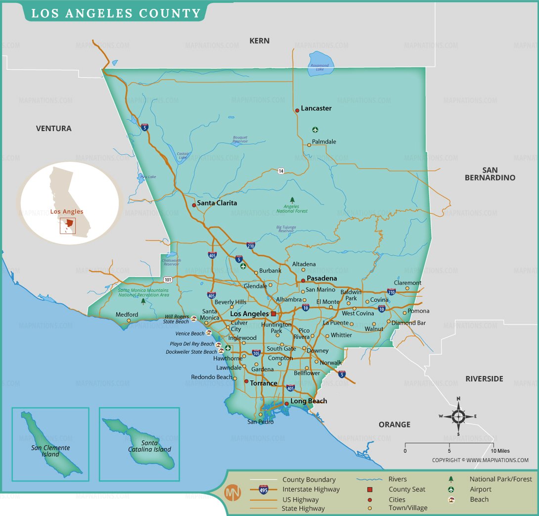 Los Angeles County Map