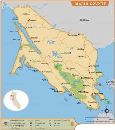 Marin County Map thumb