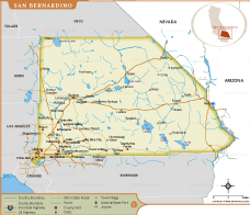 San Bernardino County Map thumb