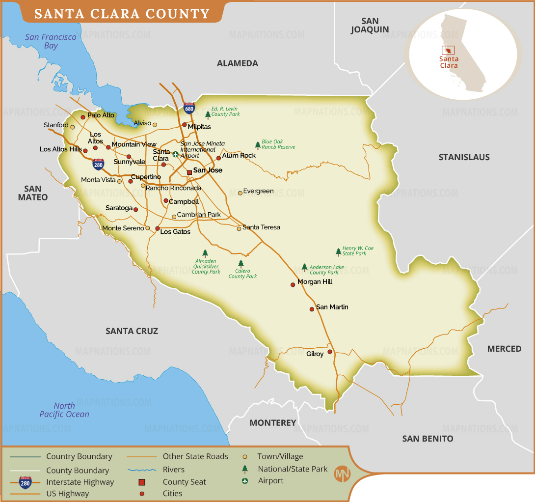 Santa Clara County Map thumb