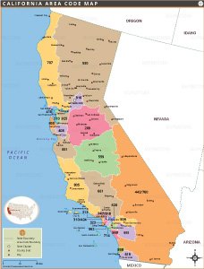 California Area Code Map Phone - California Area Code Map Thumb