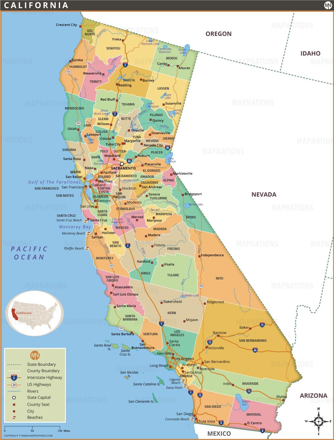 California Map Map