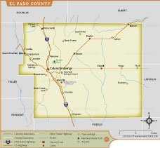 El Paso County Map thumb