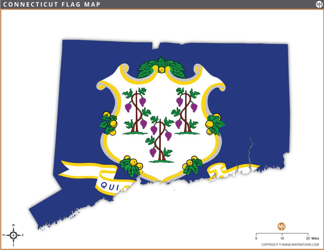connecticut-flag-map