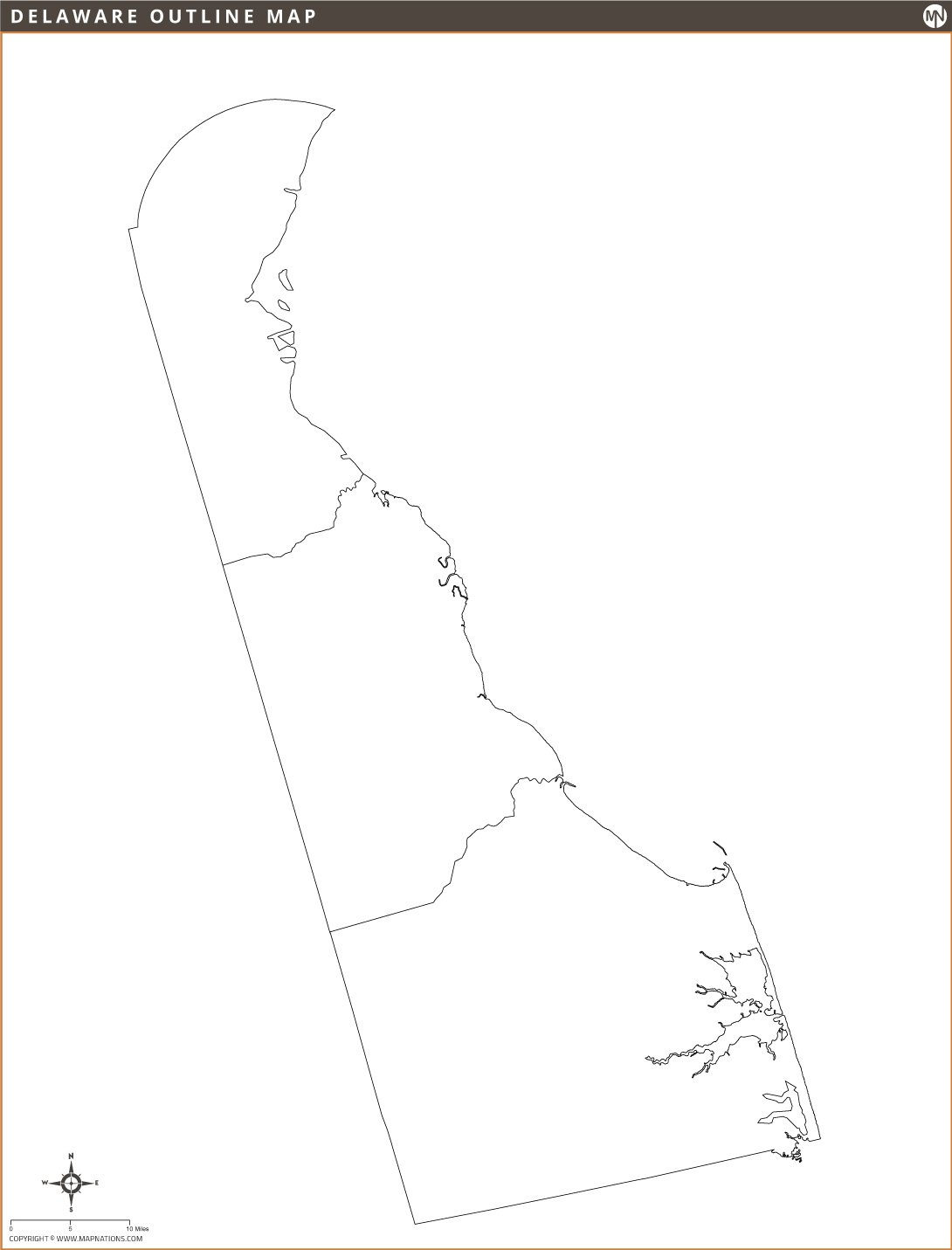 delaware-outline-map
