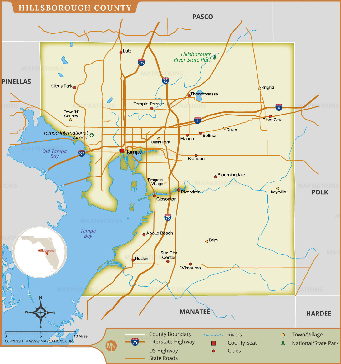 Hillsborough County Map thumb