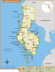 Pinellas County Map thumb