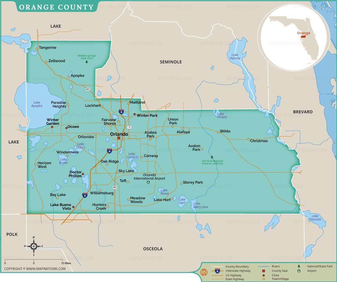 Orange County Map