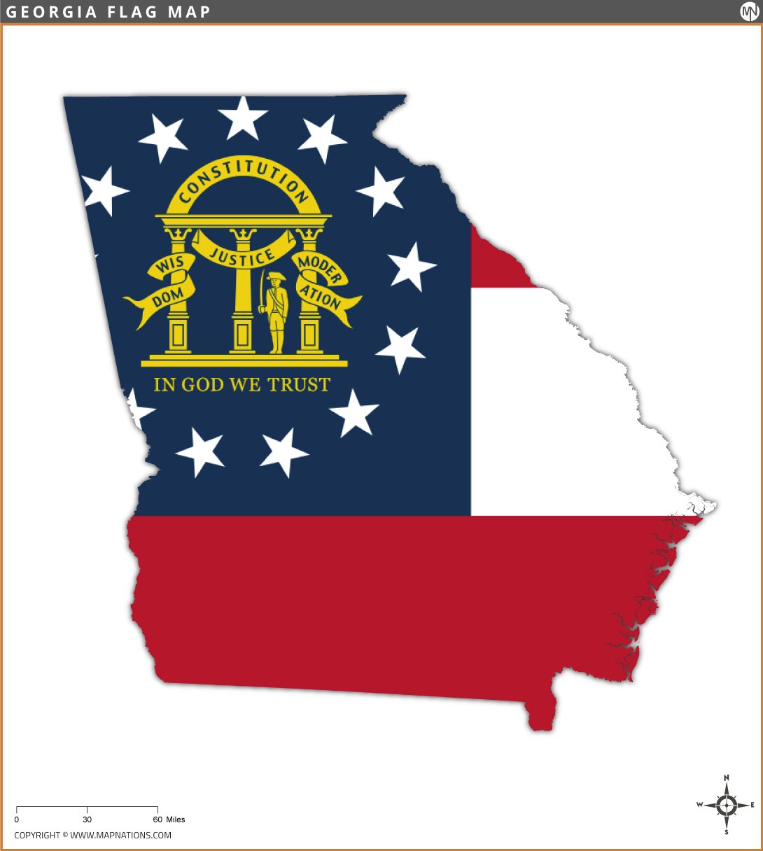 georgia-flag-map