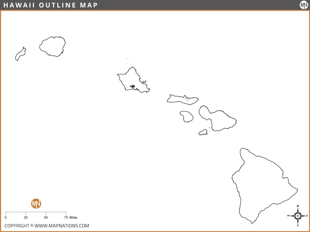 hawaii-outline-map