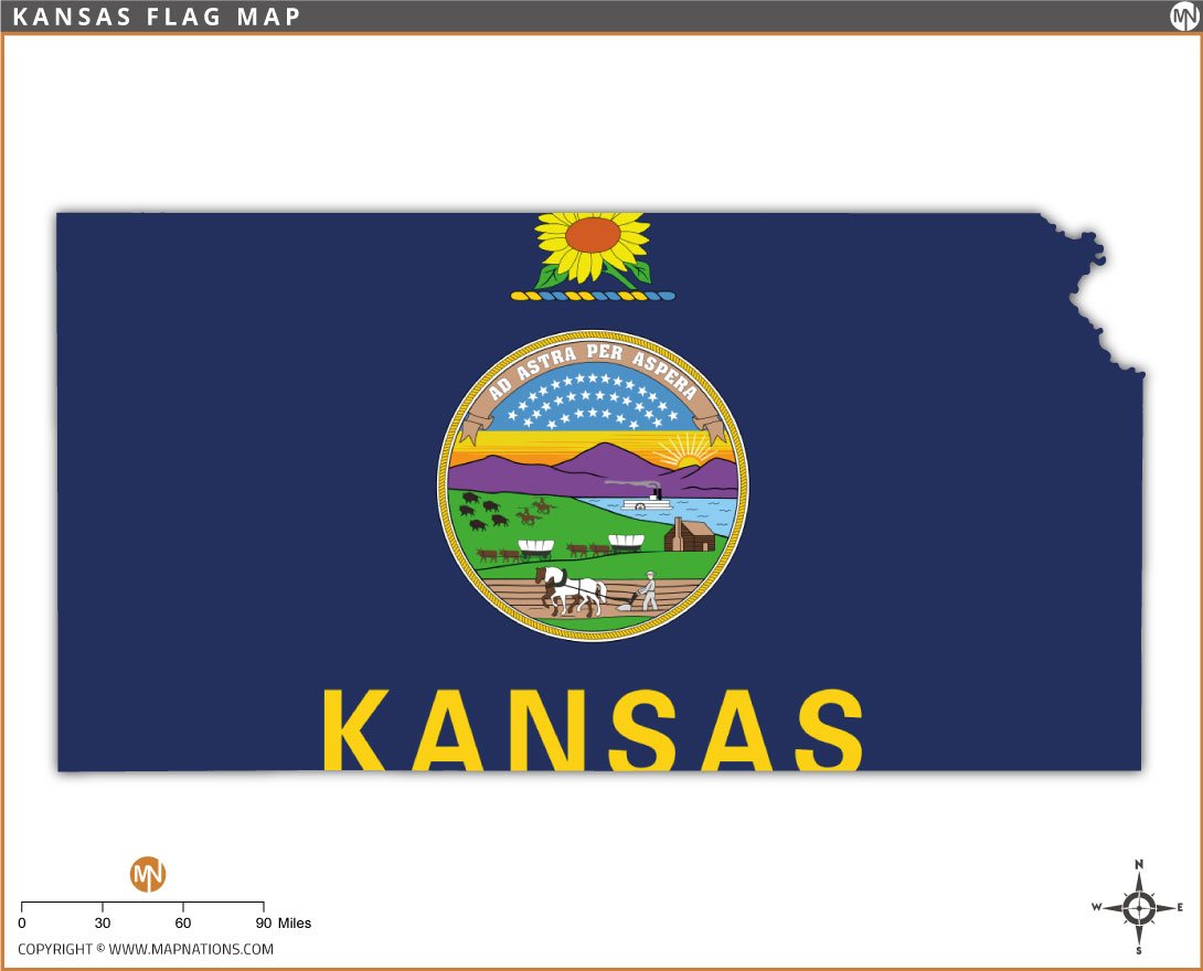 kansas-flag-map