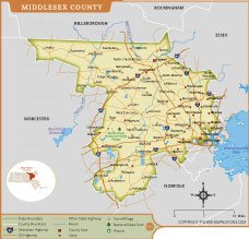 Middlesex County Map thumb