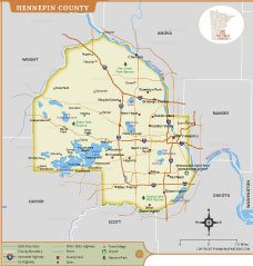 Hennepin County Map thumbnail