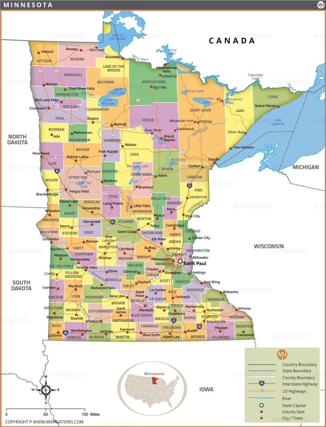 Minnesota Map minnesota-map