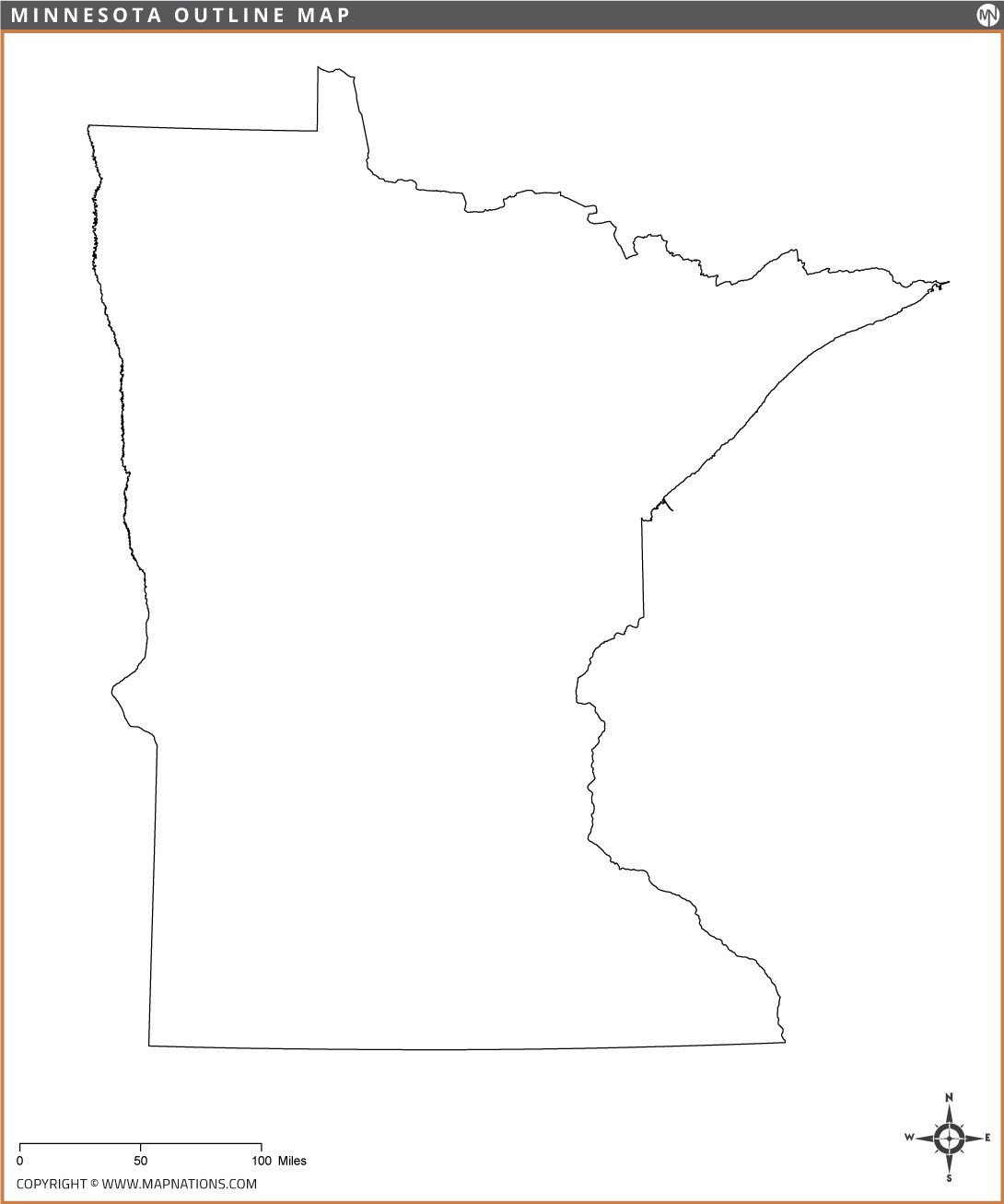 Minnesota Outline Map minnesota-outline-map