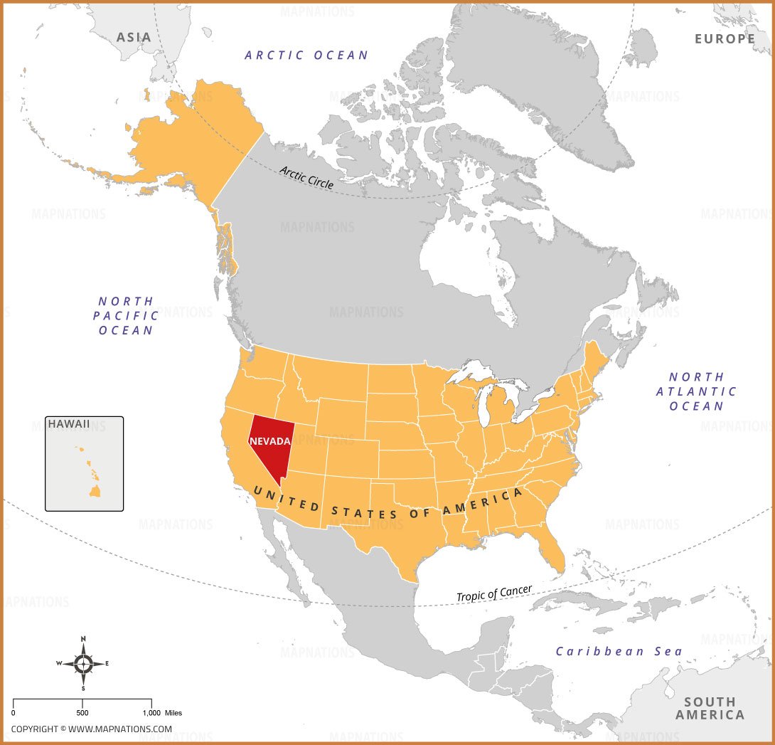 Where is Nevada located on the - Where Is Nevada