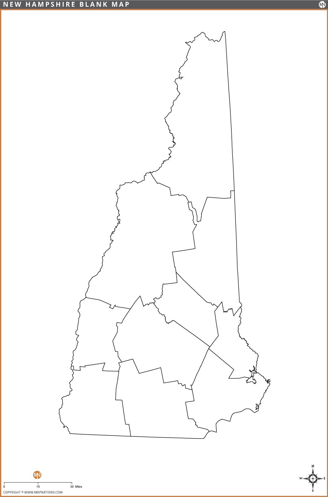 New Hampshire Blank Map new-hampshire-blank-map