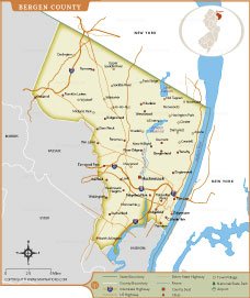 Bergen County Map thumbnail